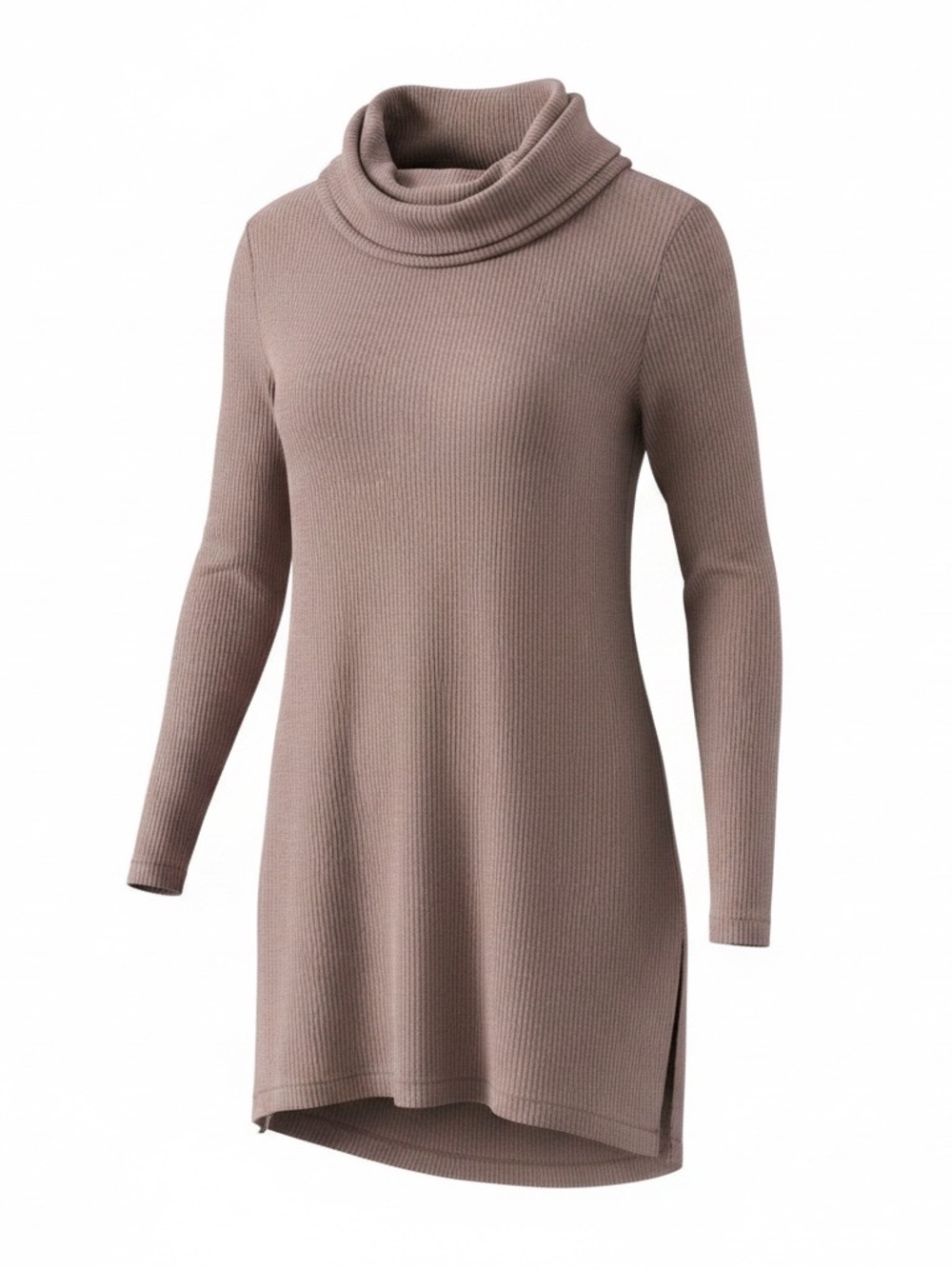 ASTR the label Cowl Neck Longline Sweater Tunic in Taupe. Size small